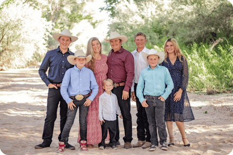 The Timpson family at Dainty Dairy, Colorado City, Arizona